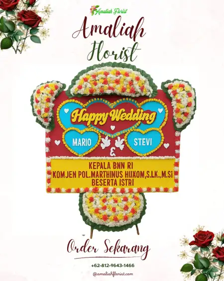 Papan Bunga Pernikahan Way Lima